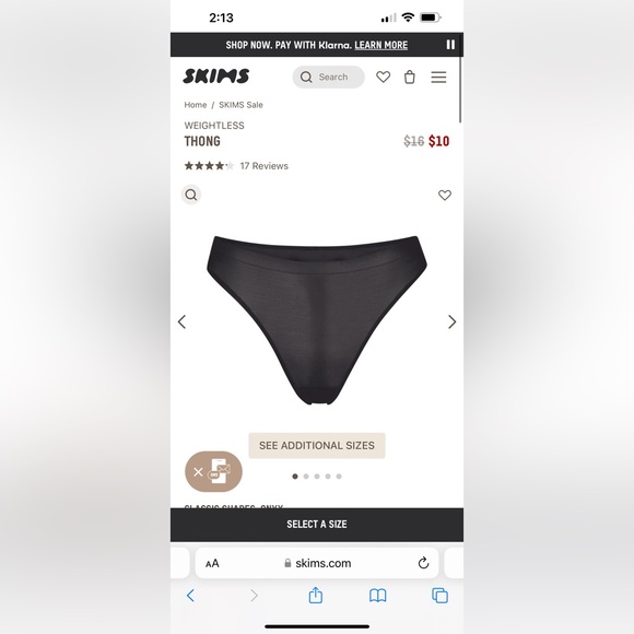 ✨3 SKIMS Weightless Thong (3 pair) - Picture 1 of 7